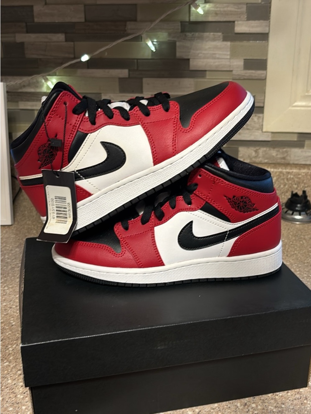 Jordan Kids' Red, White & Black Sneakers